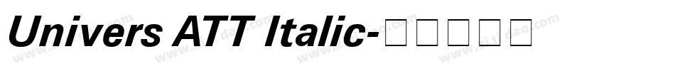 Univers ATT Italic字体转换
